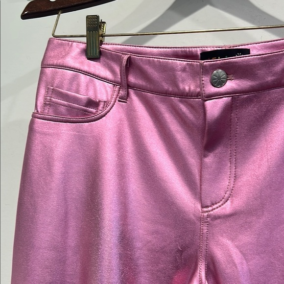 Delia’s Pink Metallic Women's stretch kick flare pants women’s size XL new - Picture 3 of 8
